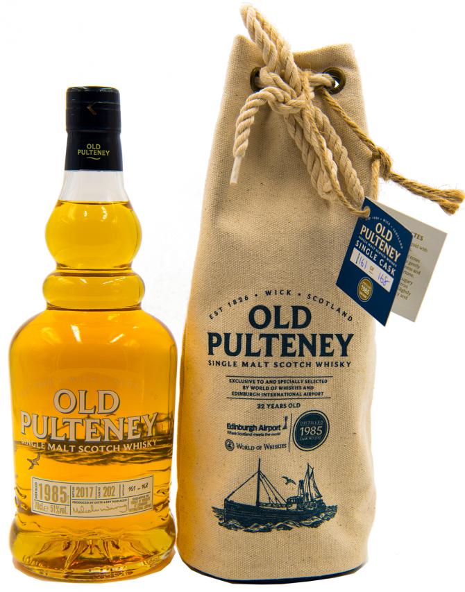 Old Pulteney 1985 single cask for Edingburgh airport